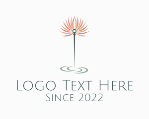 TCM - Dandelion Acupuncture Needle logo design