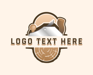 Hand Planer - Log Timber Planer logo design