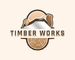 Log Timber Planer logo design