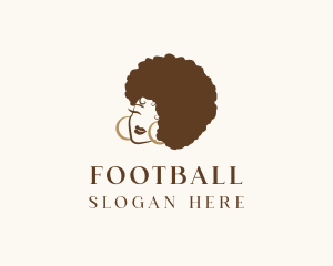 Afro Hair Woman Logo