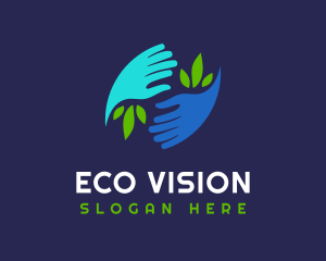 Community Hand Eco logo design