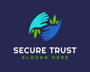 Trust - Community Hand Eco logo design