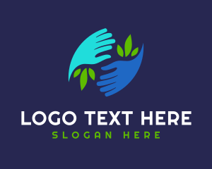 Arrangement - Community Hand Eco logo design