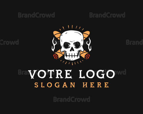 Tobacco Skull Smoke Logo