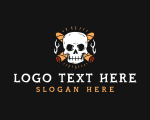 Tobacco Skull Smoke Logo