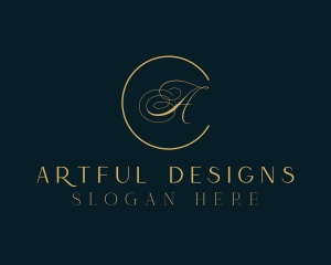 Golden Bridal Beauty  logo design