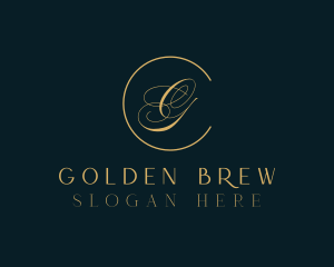 Golden Bridal Beauty  logo design