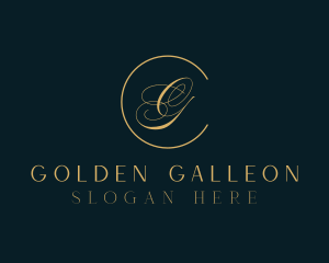 Golden Bridal Beauty  logo design