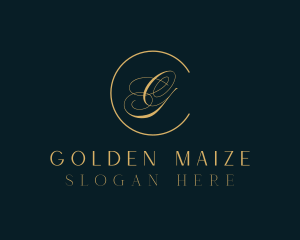 Golden Bridal Beauty  logo design