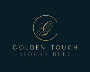 Golden Bridal Beauty  logo design