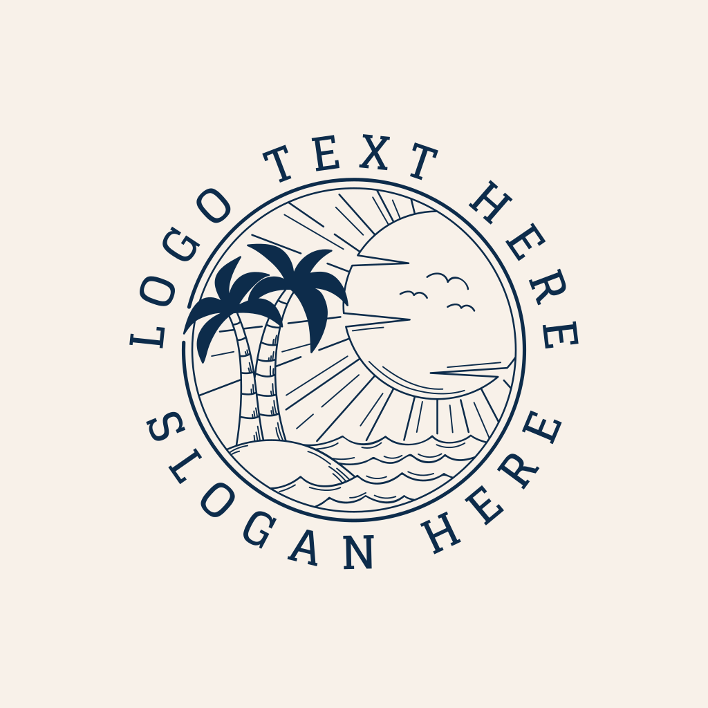 vintage beach logo