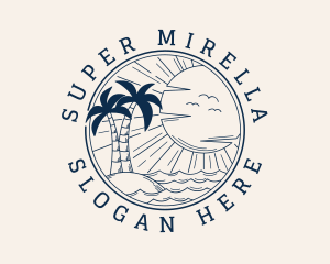 Sea - Tropical Summer Beach logo design