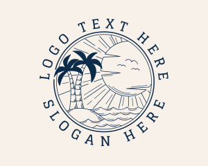 Tropical Summer Beach Logo