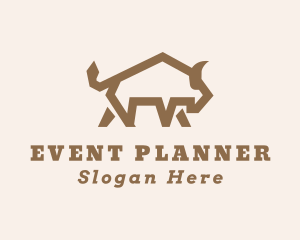Hunting - Bull Bison Farming logo design