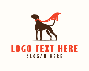 Cape - Superhero Cape Dog logo design