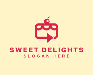 Cherry Cake Delivery logo design