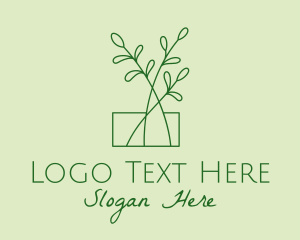 Vegan - Green Plant Seedlings logo design