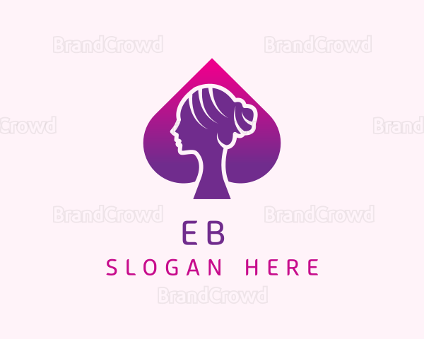 Purple Hair Spade Logo