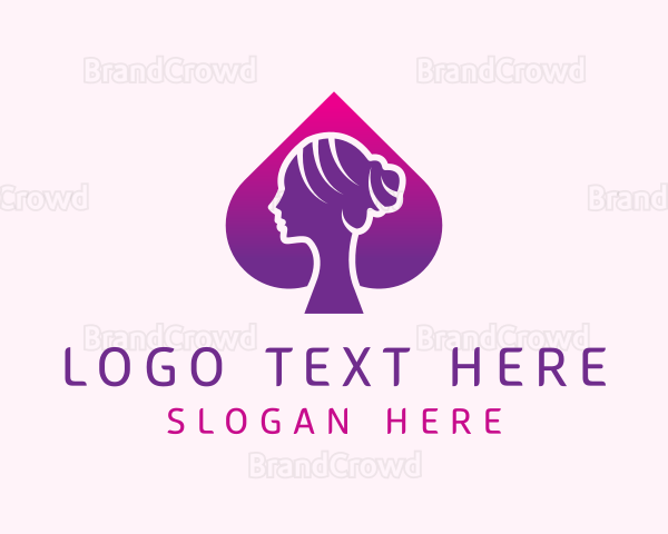 Purple Hair Spade Logo