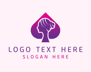 Spade - Purple Hair Spade logo design