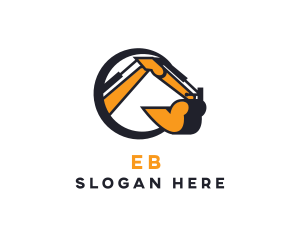 Excavator Industrial Construction Logo