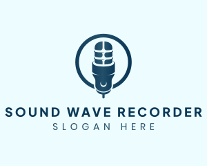 Podcast Microphone Record logo design