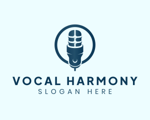 Voice - Podcast Microphone Record logo design