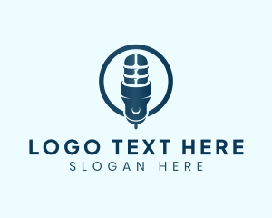 Sing - Podcast Microphone Record logo design