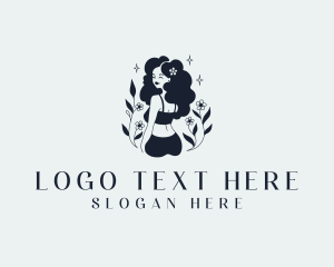 Plastic Surgeon - Bikini Flower Woman logo design