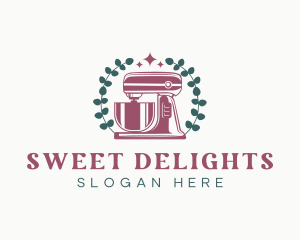 Desserts - Baking Mixer Machine Wreath logo design