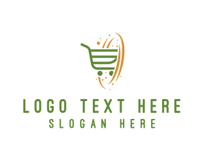 Shopper - Portal Grocery Cart logo design