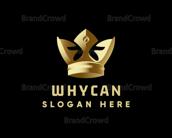 3D Metallic Royal Crown Logo