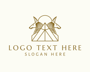 Desert - Egyptian Anubis Outline logo design