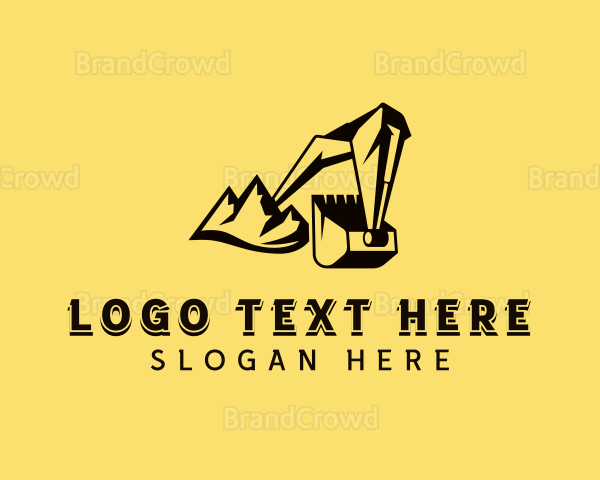 Mountain Excavator Contractor Logo