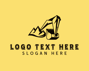 Contractor - Mountain Excavator Contractor logo design