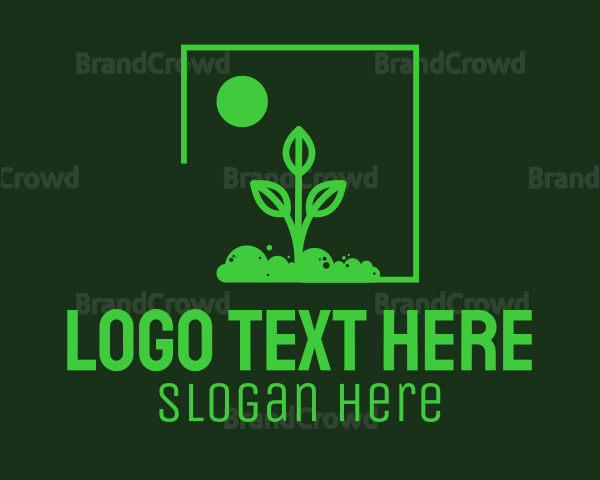 Green Plant Gardening Logo