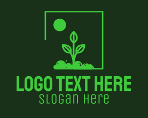 Vegan - Green Plant Gardening logo design