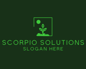 Green Plant Gardening logo design