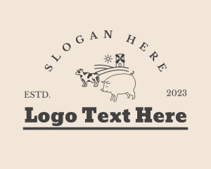 Pig - Pig Cow Livestock logo design