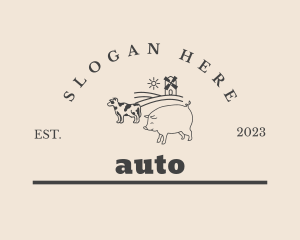 Store - Pig Cow Livestock logo design