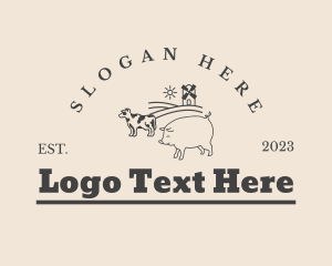 Cow - Pig Cow Livestock logo design