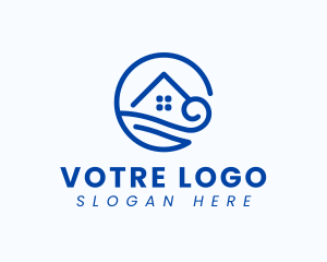 Storehouse - Water Wave House logo design