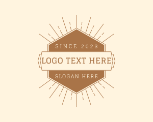 Cafe - Sunshine Hexagon Banner logo design