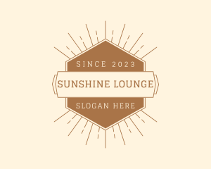 Sunshine Hexagon Banner logo design