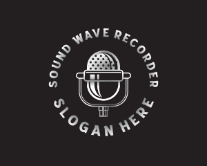 Microphone Recording Studio logo design