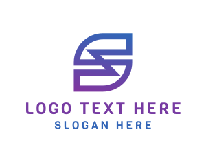 Cyber Security - Futuristic Letter S Monogram logo design
