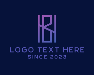 Gradient - Elegant Business Brand Letter HB logo design