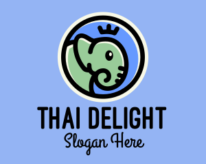 Thailand - Baby Elephant Prince logo design