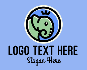 Elephant - Baby Elephant Prince logo design