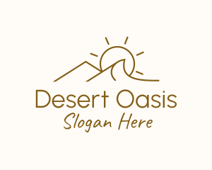 Sun Desert Dunes logo design